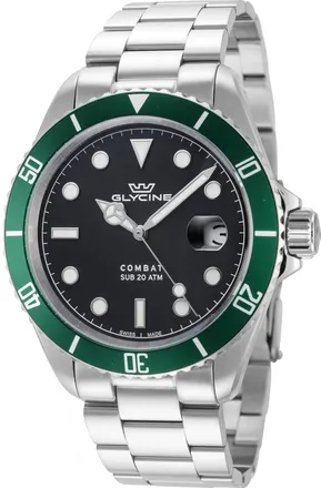 Glycine GL1061 Mens Combat Watch - Silver - One Size