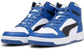 Puma Rebound Layup High Top Sneaker in Puma White-Puma Black- Royal at Nordstrom Rack, Size 11.5