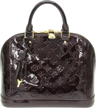 Louis Vuitton Pre-owned Alma PM M91611 - Dames - Vintage Handtas - Paars - ONE Size - Leer - Vintage