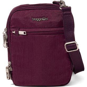 Baggallini Securtex Anti-Theft Mini Everything Crossbody in Mulberry at Nordstrom