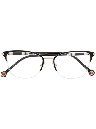 Carolina Herrera Zonnebril met cat-eye montuur - Zwart