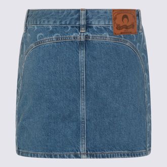Marine Serre Womens Skirts Light Blue