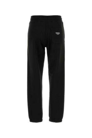 Kenzo Womens Black Cotton Joggers Exterior: Pantaloni