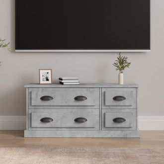 vidaXL Vidaxl - Mueble De Tv Madera Contrachapada Gris Hormig&oacute;n 100x35,5x45 Cm