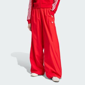 adidas Originals Womens Adilenium Season 3 Zip Track Pants - Red Recycled Material - Size Medium