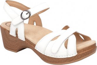 Dansko Womens Season Full Grain Sandal In White