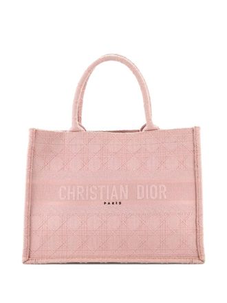 Dior Book Cannage Embroidered Canvas Medium tote bag - Pink