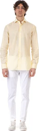 Barba Striped Cotton-Linen Tailored Shirt Cult Line