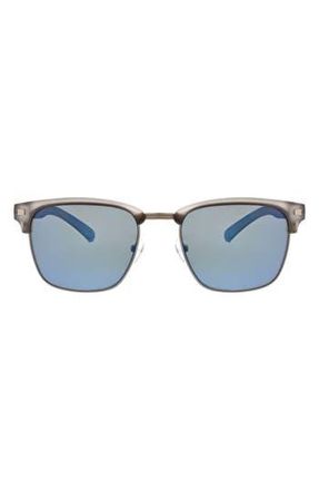 Hurley Halfway 56mm Polarized Browline Sunglasses in Grey Demi at Nordstrom Rack