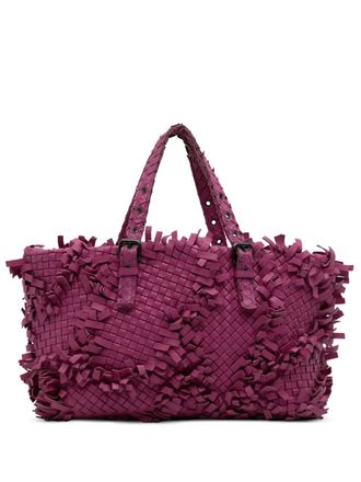 Bottega Veneta 2011 Nappa Intrecciato Patchwork Lido Fringe tote bag - Purple