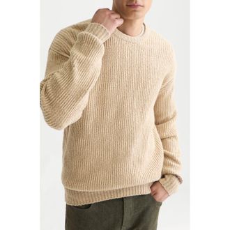 Scotch & Soda Chenille Structured Pullover Sweatshirt in Pure Cashmere at Nordstrom, Size Xx-Large