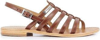 Les Tropeziennes Sandalen in leer met platte hak