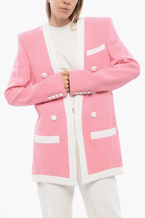 Balmain Giacca Crepe De Chine Strutturata Balmain