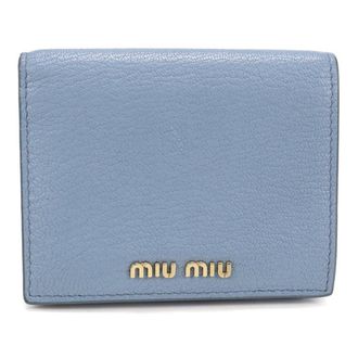 Miu Miu Blue Leather Wallet (Bi-Fold) (Pre-Owned)