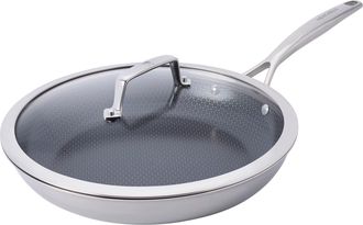 J.A. Henckels International Paradigm Ceramic 12-inch Stainless Steel Dual Performance Fry Pan with Lid