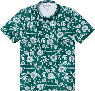 Reyn Spooner Mens Michigan State Game Day Performance Polo In Green