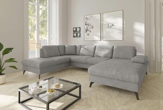 Sit&more Wohnlandschaft »Morris Jubi U-Form, B: 300 cm« mit Armteilfunktion & 1 Zierkissen, optional Bettfunktion