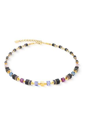 Coeur de Lion Geocube Precious Classic Gold Necklace in Blue Moon at Nordstrom