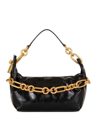 Balmain Sync Medium Leather Shoulder Bag