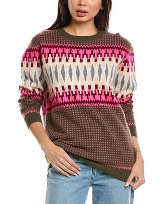 Brodie Phoebe Jacquard Crewneck Cashmere Sweater