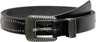 Only Zwart Buffelleer Riem 15284483 - Dames - Riemen - Zwart - 80 CM - Leer - Accessoires