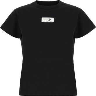 Maison Margiela Casual Katoenen T-Shirt in Diverse Kleuren - Dames - T-shirts - Zwart - L - Katoen - Tops