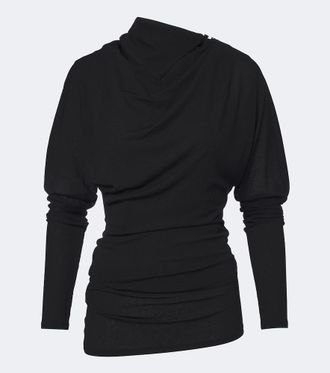 Proenza Schouler Golda draped jersey top