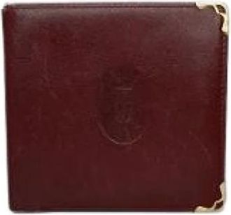 Cartier Pre-owned Vintage Card Holder - unisex - Vintage Accessoires - Rood - ONE Size - Leer - Vintage
