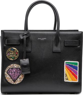 Saint Laurent Pre-owned Saint Laurent Baby Leather Patch Embellished Sac De Jour Satchel PMR413047 1116