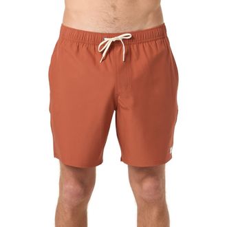 O'Neill Lennox Hermosa Solid Volley Swim Trunks in Chutney at Nordstrom, Size Medium