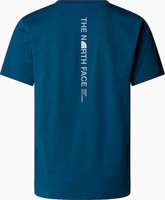 The North Face Mens The North Face Mens Vertical Logo T-Shirts Crew Neck Short Sleeve Soft Cotton Tee - Navy - Size: 36