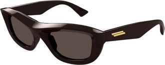 Bottega Veneta Authentieke Stijlvolle Brillen- Premium Kwaliteit! - unisex - Zonnebrillen - Bruin - 54 MM - Accessoires