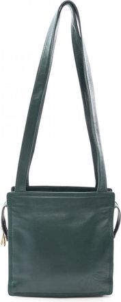 Loewe Green Leather Handbag Tote Bag (Pre-Owned)