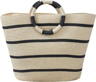 Generic Beach Bags for Women Elegant Shopping Bag Large Woven Summer Bag Ideal for Holiday Leisure, beige, One Size