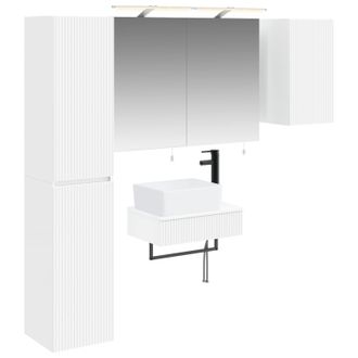 vidaXL Juego De Muebles De Ba&ntilde;o 5 Uds. Blanco Vidaxl