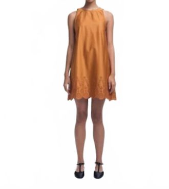 Kika Vargas Fran Mini Dress In Caramel