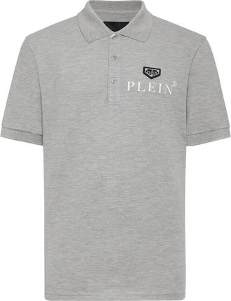 Philipp Plein Polo Shirt Iconic Plein - Heren - Polos - Grijs - 2XL - Katoen - Tops