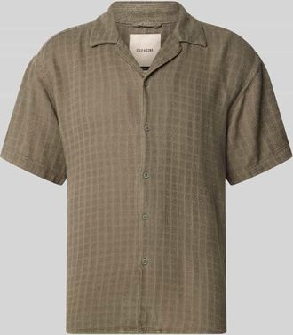 Only & Sons Regular Fit Freizeithemd aus Viskose-Leinen-Mix Modell LATHAM in Oliv, Gr&ouml;&szlig;e XXL