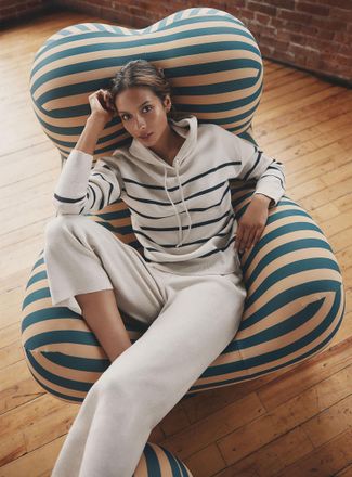 Miiyu Womens Solid knit cropped lounge pant