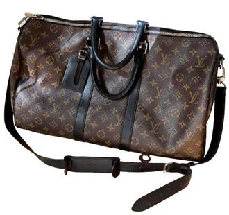 Louis Vuitton Coated Canvas Keepall Bandouliere 45