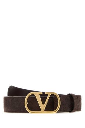 Valentino Garavani Brown VLogo Signature Solid Belt