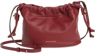 Strathberry Drawstring Leather Crossbody Bag in Oxblood at Nordstrom