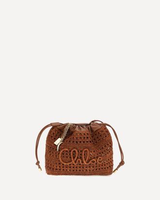 Chlo&eacute; Borsa a Tracolla con coulisse in rafia Woman UNI