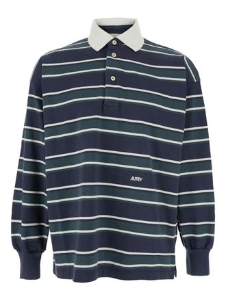Autry Gestreept poloshirt - Blauw