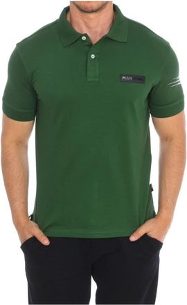 Plein Sport Polo met korte mouwen en Claw Print - Heren - Fitness - Groen - M - Katoen - Fitness