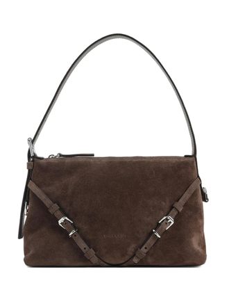 Givenchy buckle-detail shoulder bag - women - Calf Suede - One Size - Brown
