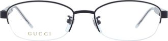Gucci Demo Oval Ladies Titanium Eyeglasses GG1742OJ 001 53