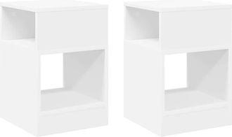vidaXL Mesa Auxiliar 2 Uds. 30,5 X 30 X 45 Cm Madera De Ingenier&iacute;a Vidaxl