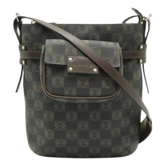Loewe Pre-owned Leren Schoudertas - Dames - Pre-owned - Zwart - Maat: ONE Size Leer