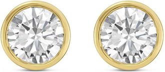 Diana M. Jewels 14KT YELLOW GOLD LAB GROWN ROUND STUDS IN A BEZEL SETTING WEIGHING 1.50 CTS TW